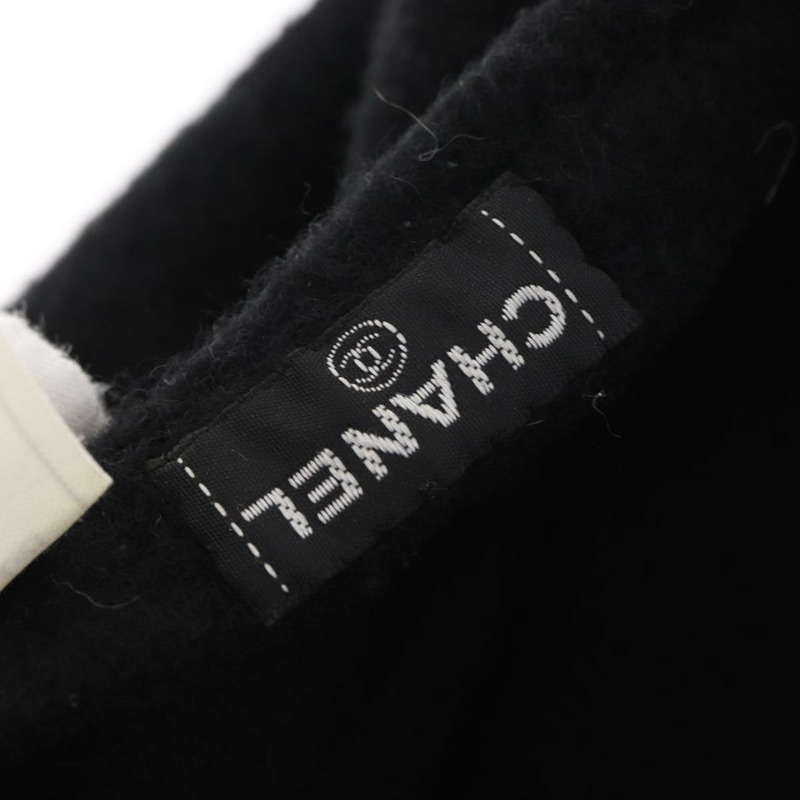 【日本直送】香奈兒 1998 COCO Mark 貝雷帽 羊毛 黑色 CC 標誌 正品 157877SM-14