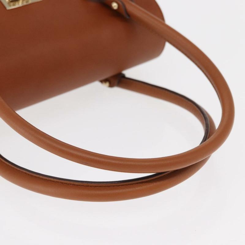 【日本直送】Salvatore Ferragamo Gancini 手提包 藤編 米色 金色 正品 157646SAV-6