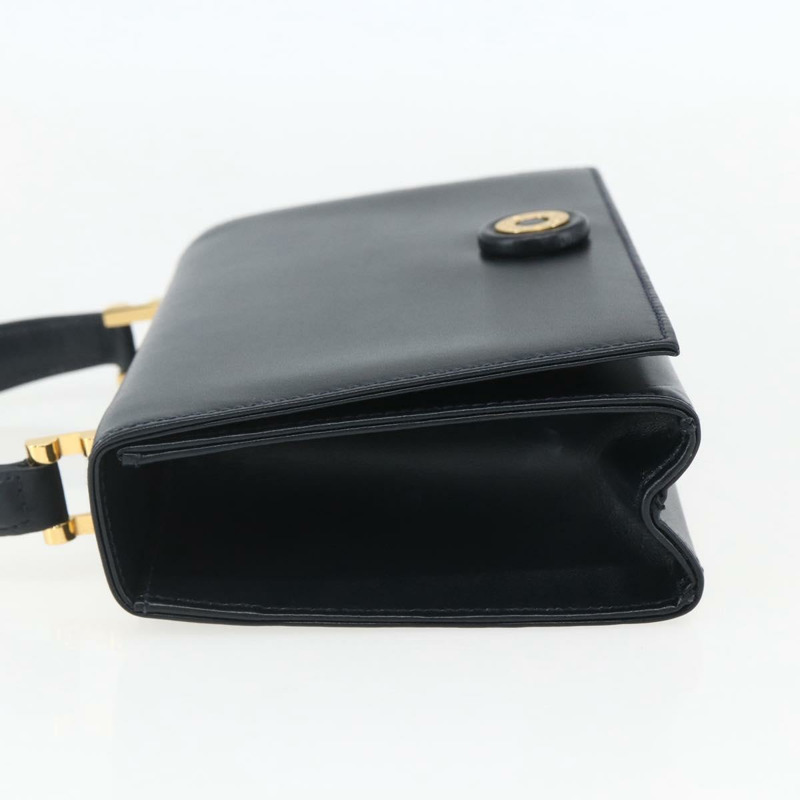 【日本直送】蒂芬妮 (TIFFANY&Co.) 手提包，黑色皮革，金色，正品，貨號 157792V-2