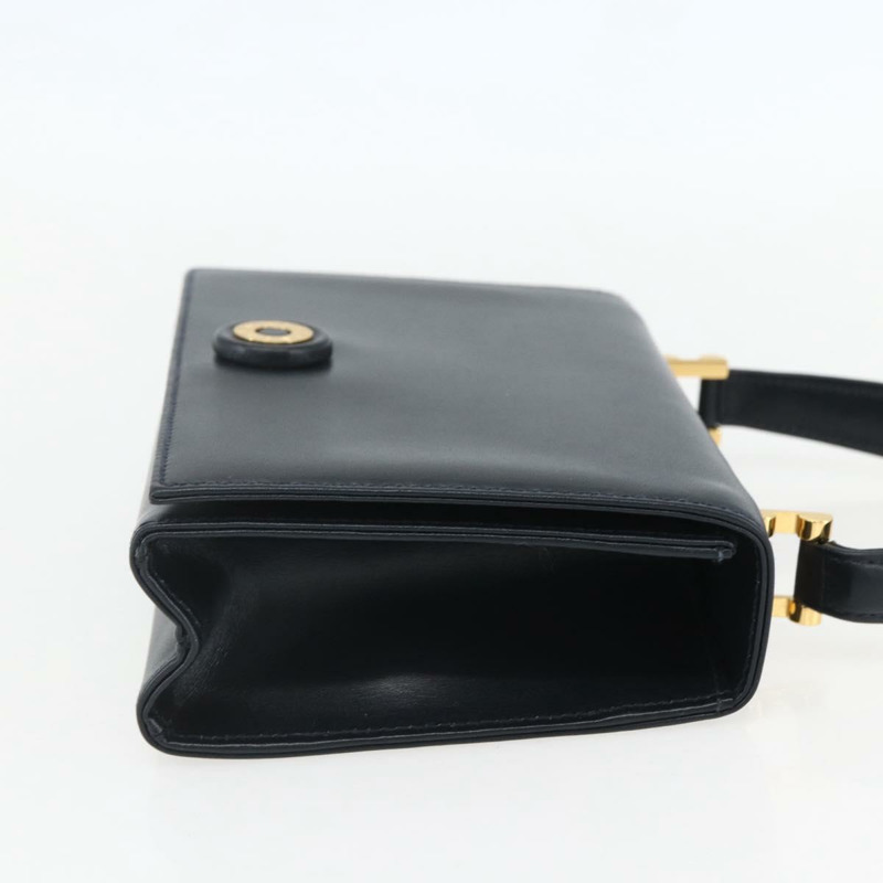 【日本直送】蒂芬妮 (TIFFANY&Co.) 手提包，黑色皮革，金色，正品，貨號 157792V-3