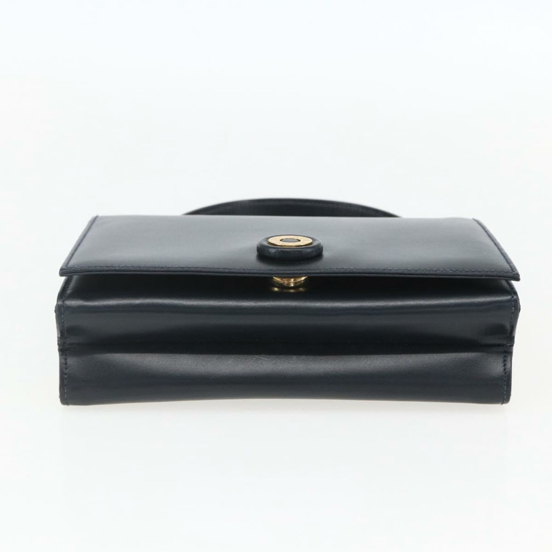 【日本直送】蒂芬妮 (TIFFANY&Co.) 手提包，黑色皮革，金色，正品，貨號 157792V-4
