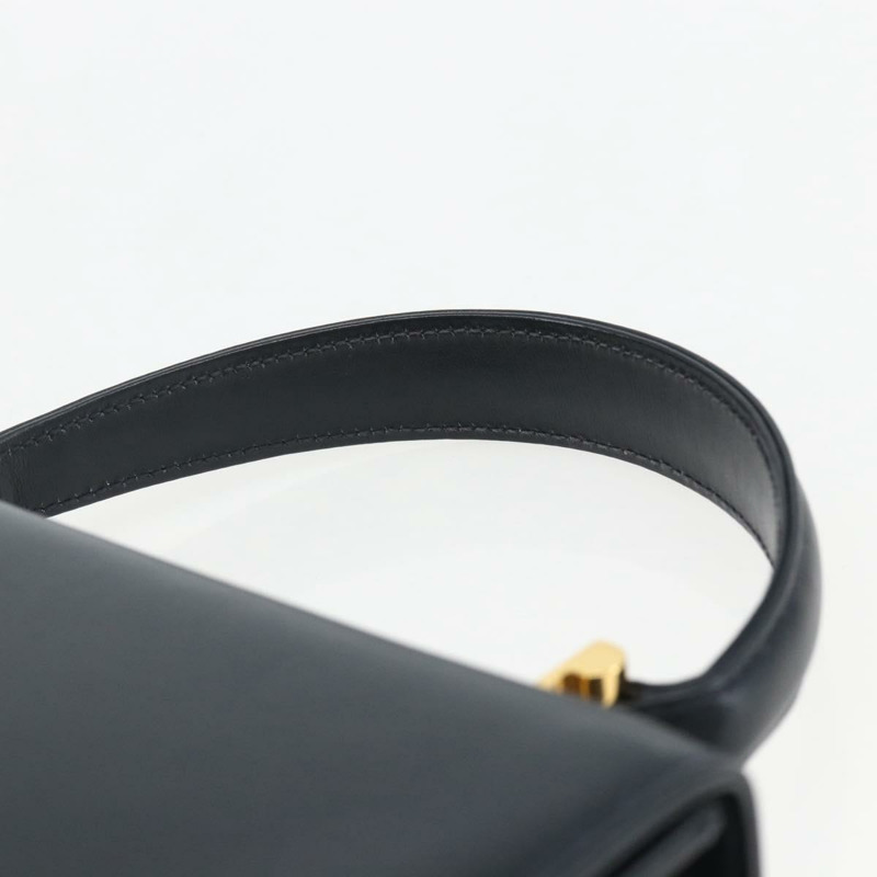 【日本直送】蒂芬妮 (TIFFANY&Co.) 手提包，黑色皮革，金色，正品，貨號 157792V-7