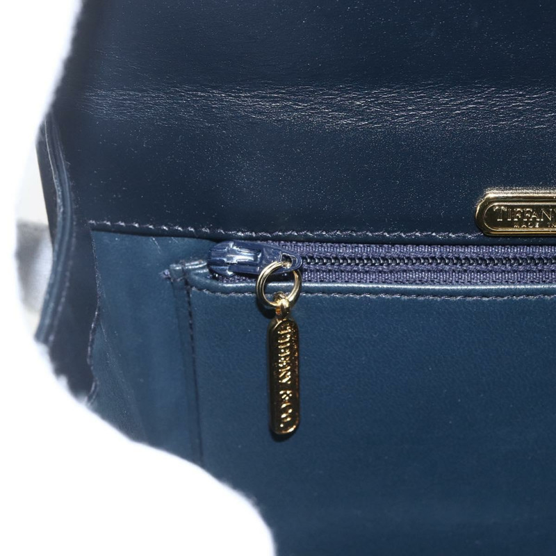 【日本直送】蒂芬妮 (TIFFANY&Co.) 手提包，黑色皮革，金色，正品，貨號 157792V-17