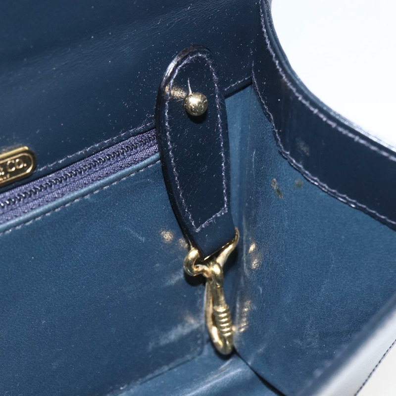 【日本直送】蒂芬妮 (TIFFANY&Co.) 手提包，黑色皮革，金色，正品，貨號 157792V-18