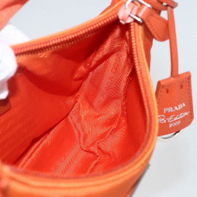 【日本直送】PRADA 配件包 尼龍 橙色 銀色 正品 158663V-20