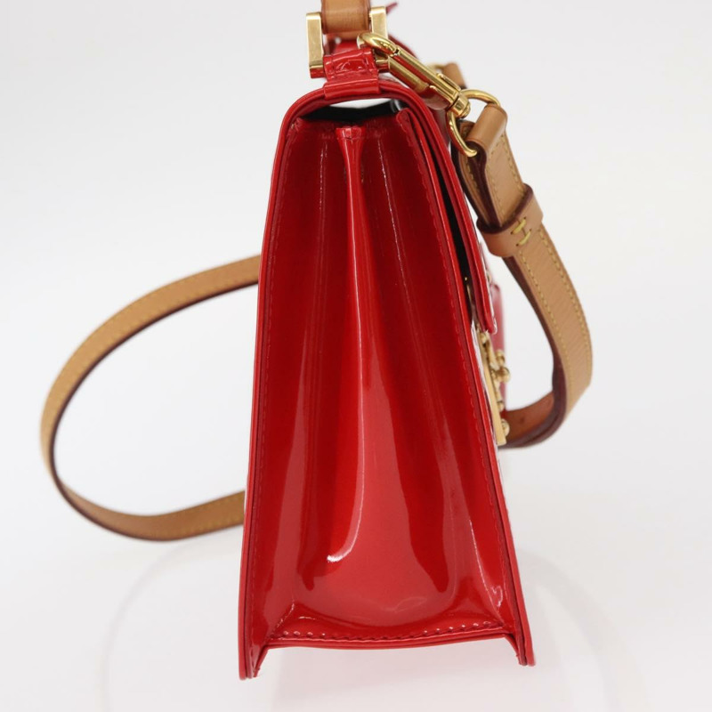 【日本直送】路易威登 Monogram Vernis Spring Street 手提包 紅色 M91135 正品 157329SAV-3
