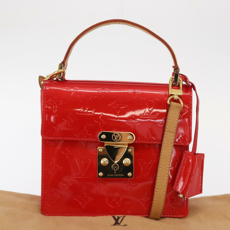 【日本直送】路易威登 Monogram Vernis Spring Street 手提包 紅色 M91135 正品 157329SAV-11
