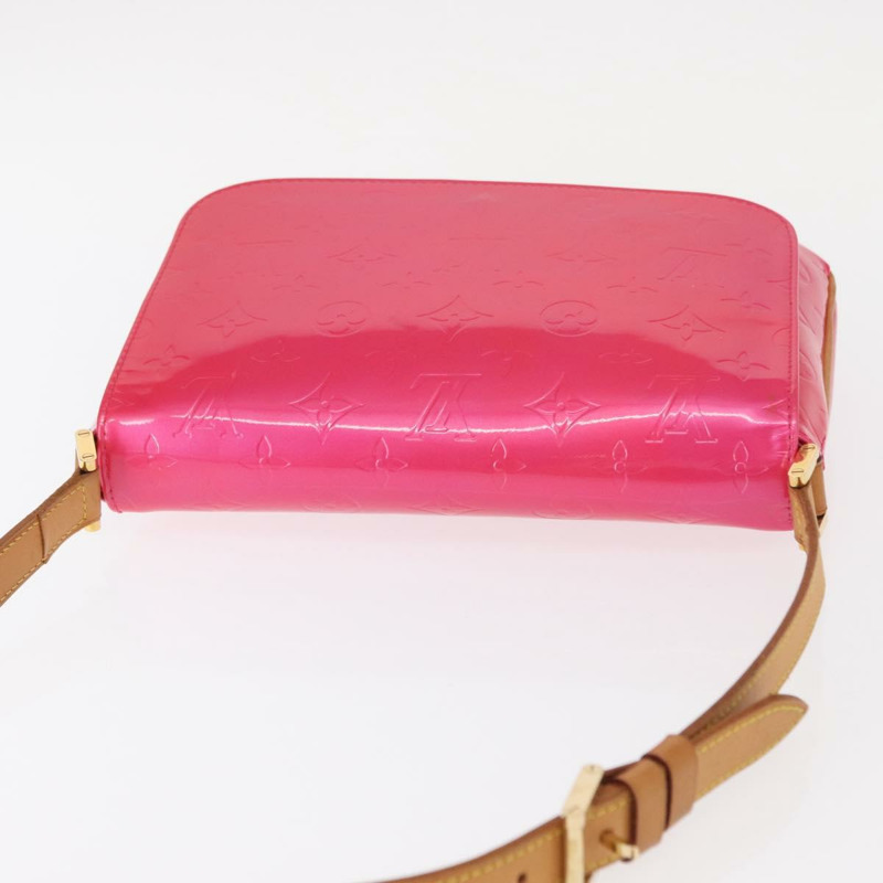 【日本直送】路易威登 Vernis Thompson Street 手袋，玫紅色 M91215，LV 正品，編號 157675SAV-5