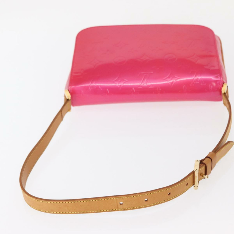 【日本直送】路易威登 Vernis Thompson Street 手袋，玫紅色 M91215，LV 正品，編號 157675SAV-6