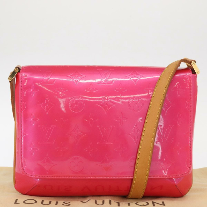 【日本直送】路易威登 Vernis Thompson Street 手袋，玫紅色 M91215，LV 正品，編號 157675SAV-11