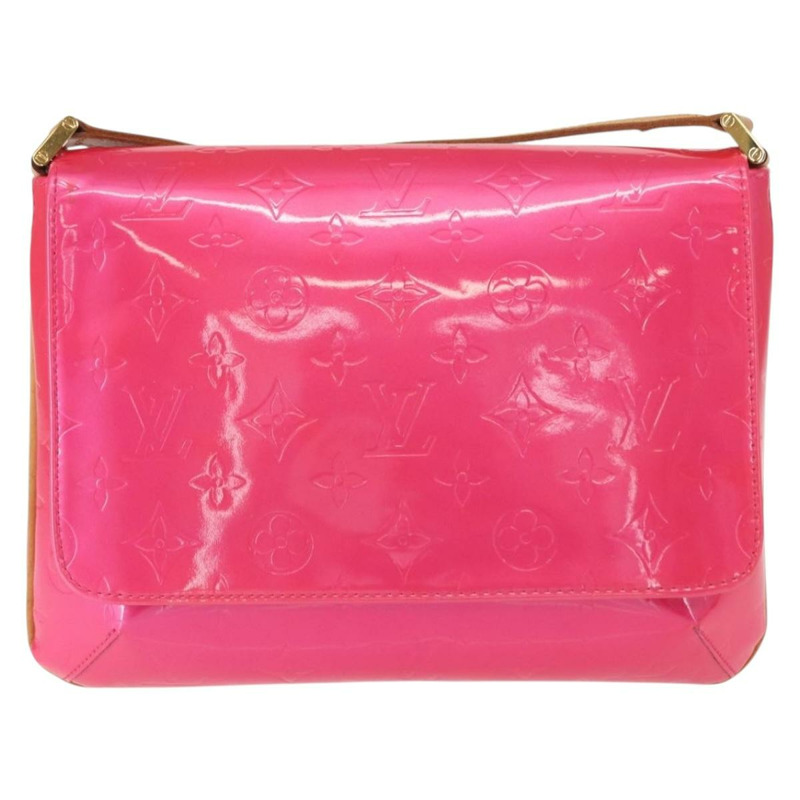 【日本直送】路易威登 Vernis Thompson Street 手袋，玫紅色 M91215，LV 正品，編號 157675SAV-12