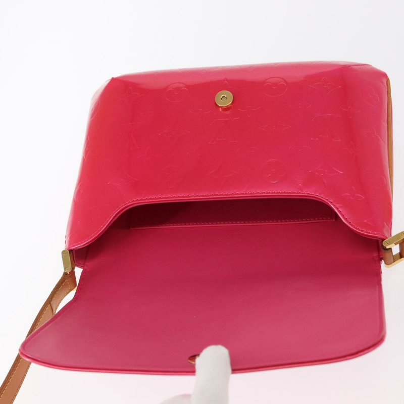 【日本直送】路易威登 Vernis Thompson Street 手袋，玫紅色 M91215，LV 正品，編號 157675SAV-16