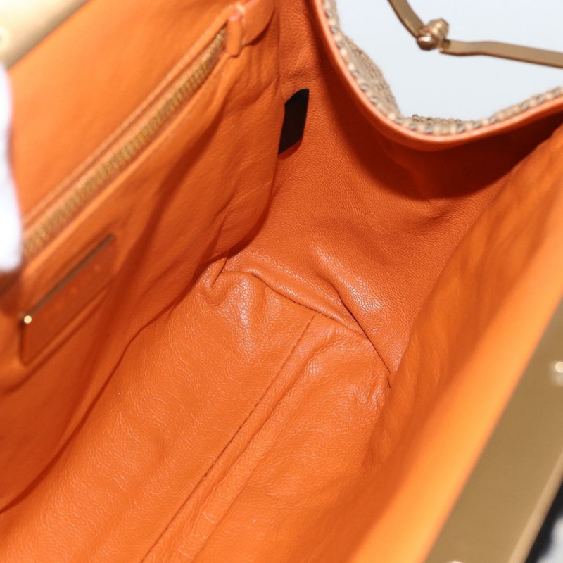 【日本直送】PRADA 鏈條肩背包 拉菲草 米色 金色 正品 158888SAV-21