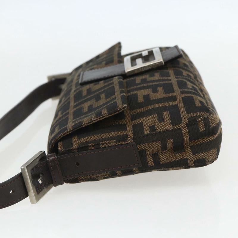 【日本直送】FENDI Zucca帆布Mamma Baguette單肩包 黑色棕色 正品 158887SM-2