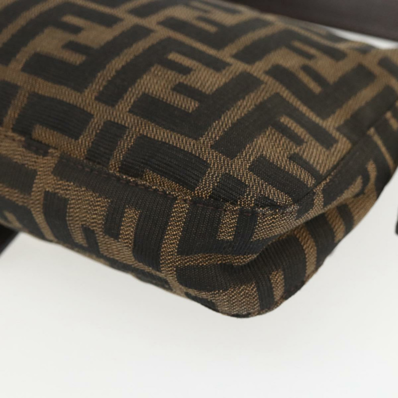 【日本直送】FENDI Zucca帆布Mamma Baguette單肩包 黑色棕色 正品 158887SM-14