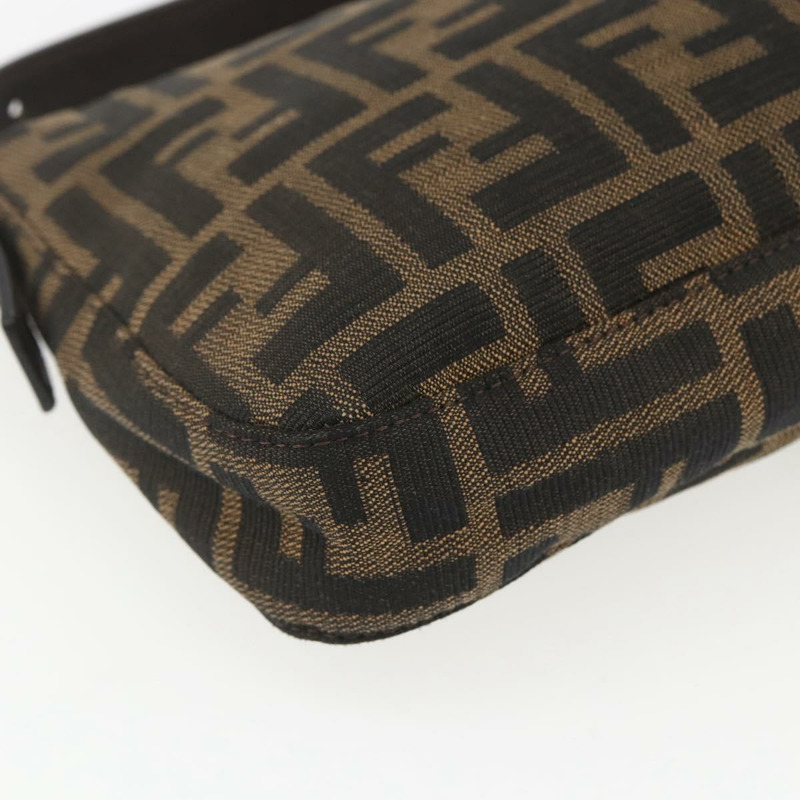 【日本直送】FENDI Zucca帆布Mamma Baguette單肩包 黑色棕色 正品 158887SM-15