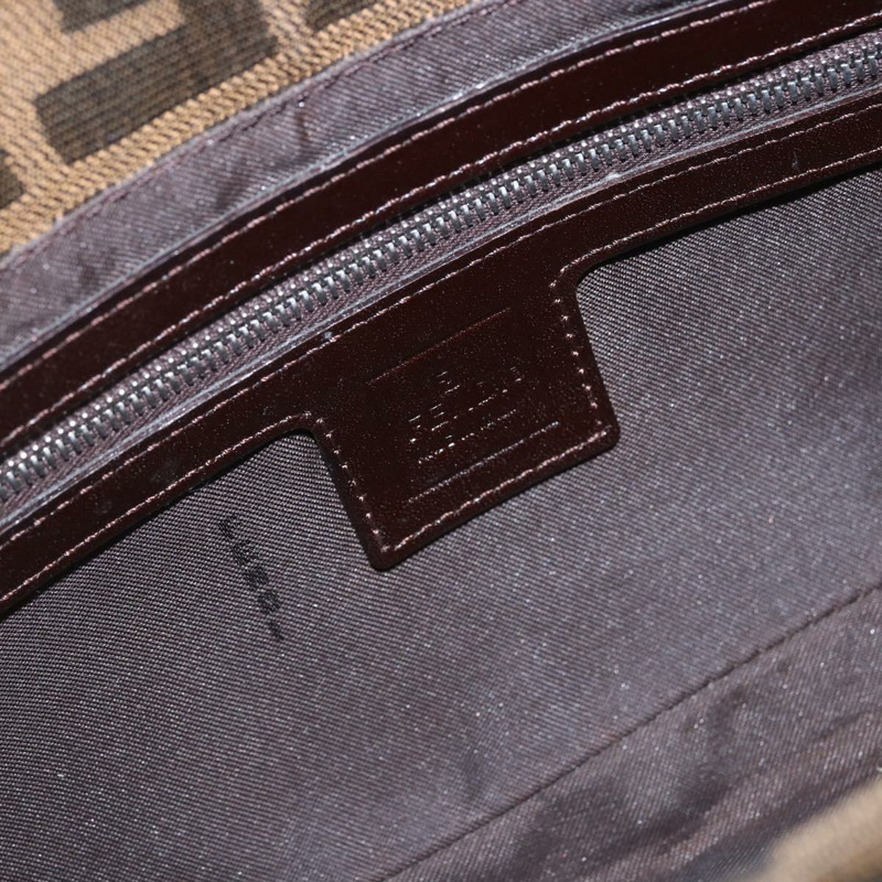 【日本直送】FENDI Zucca帆布Mamma Baguette單肩包 黑色棕色 正品 158887SM-17