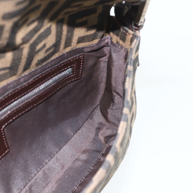 【日本直送】FENDI Zucca帆布Mamma Baguette單肩包 黑色棕色 正品 158887SM-19