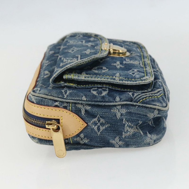 【日本直送】路易威登 Monogram 牛仔布腰包/斜背包 藍色 M95347 LV 正品 158895SV-2