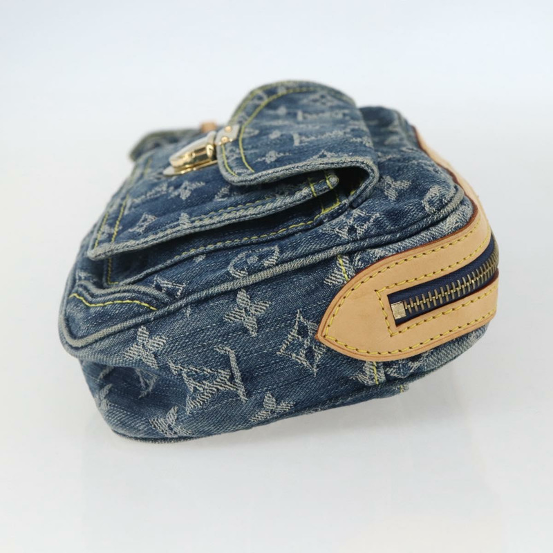 【日本直送】路易威登 Monogram 牛仔布腰包/斜背包 藍色 M95347 LV 正品 158895SV-3