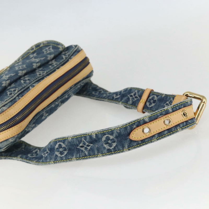 【日本直送】路易威登 Monogram 牛仔布腰包/斜背包 藍色 M95347 LV 正品 158895SV-6