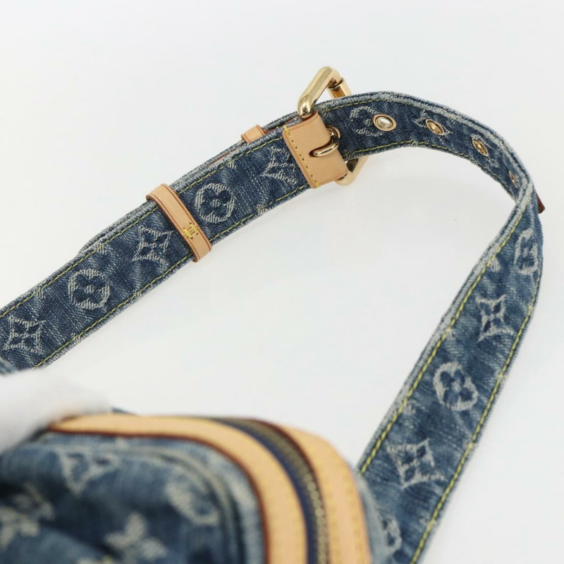 【日本直送】路易威登 Monogram 牛仔布腰包/斜背包 藍色 M95347 LV 正品 158895SV-7