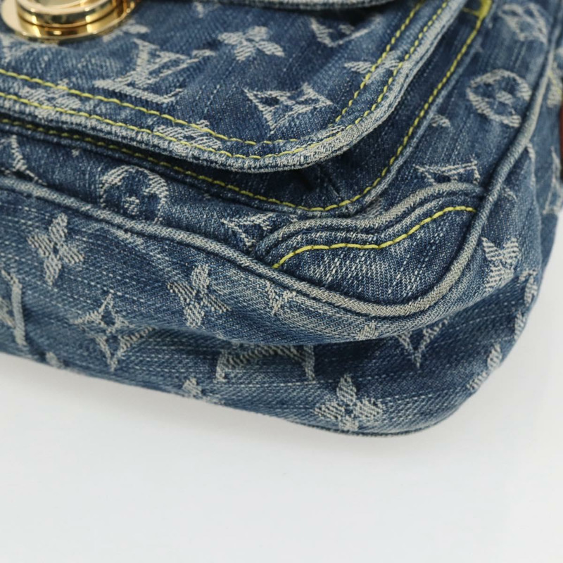 【日本直送】路易威登 Monogram 牛仔布腰包/斜背包 藍色 M95347 LV 正品 158895SV-13