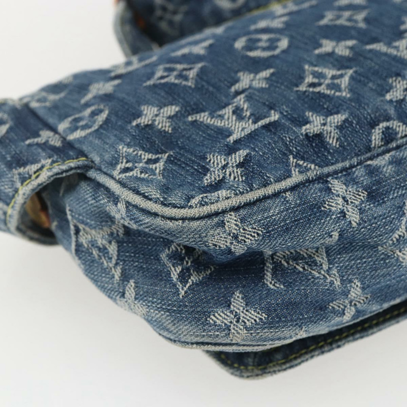 【日本直送】路易威登 Monogram 牛仔布腰包/斜背包 藍色 M95347 LV 正品 158895SV-16