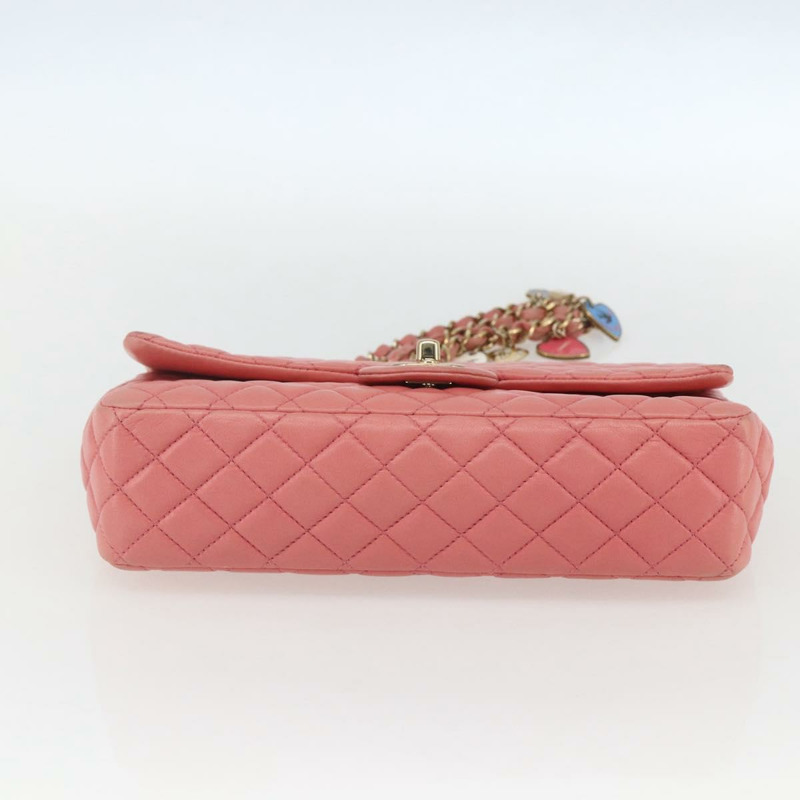 【日本直送】香奈兒 Matelasse 25 鏈條肩背包，羊皮材質，粉紅金色雙C標誌，正品編號 158928SAV-4