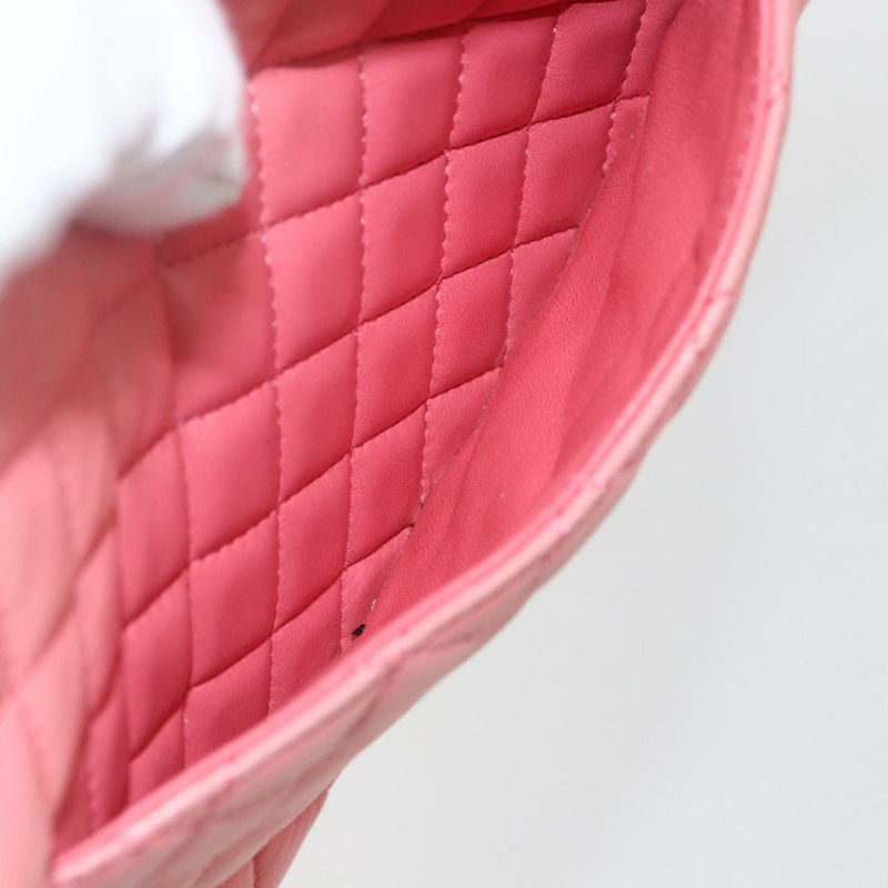 【日本直送】香奈兒 Matelasse 25 鏈條肩背包，羊皮材質，粉紅金色雙C標誌，正品編號 158928SAV-25