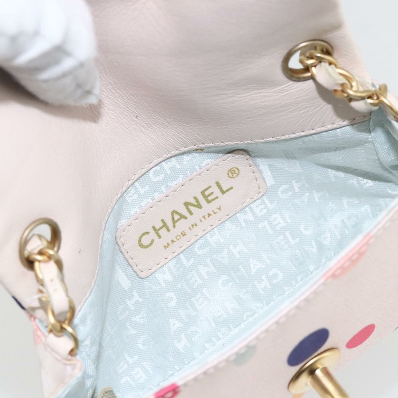 【日本直送】香奈兒 (CHANEL) 緞麵粉紅金色雙C標誌鏈條單背包 Auth 158926SAM-16