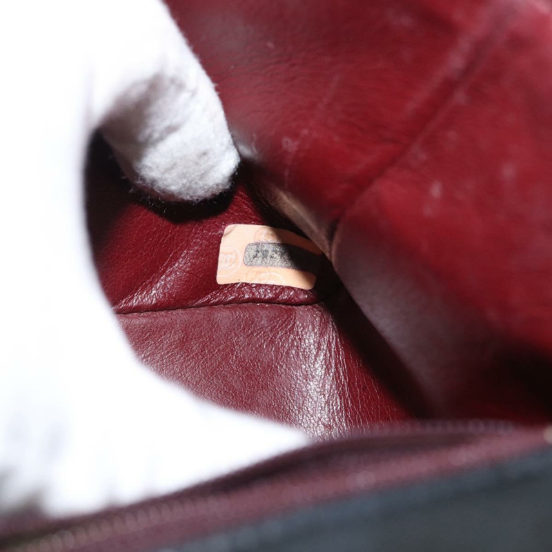 【日本直送】香奈兒 (CHANEL) 絎縫鏈條肩背包，羊皮材質，黑色，金色雙C標誌，正品編號 158097SAV-9