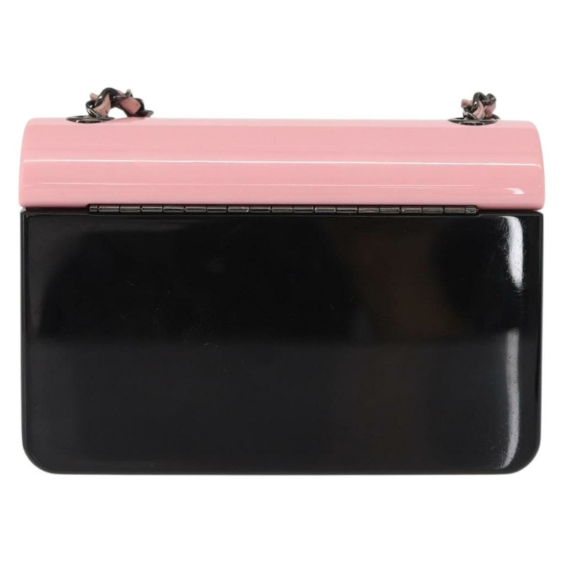 【日本直送】香奈兒鏈晚餐包單肩包 透明黑色粉紅色 CC Auth bs31743SM-1