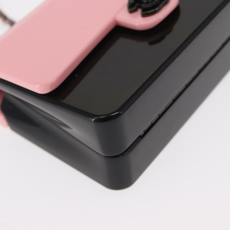 【日本直送】香奈兒鏈晚餐包單肩包 透明黑色粉紅色 CC Auth bs31743SM-7