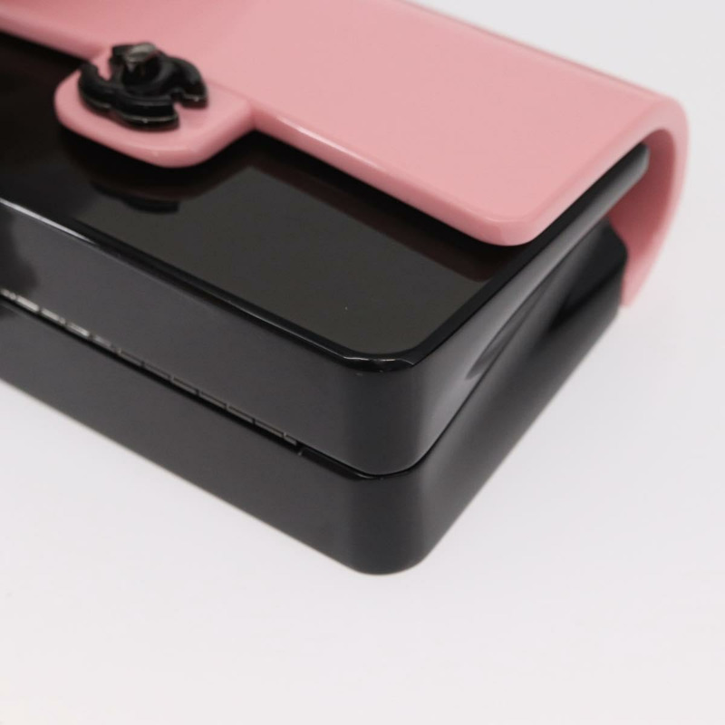 【日本直送】香奈兒鏈晚餐包單肩包 透明黑色粉紅色 CC Auth bs31743SM-14