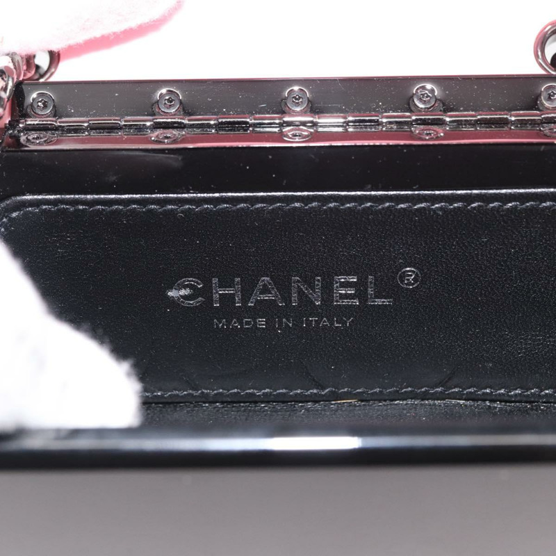 【日本直送】香奈兒鏈晚餐包單肩包 透明黑色粉紅色 CC Auth bs31743SM-18