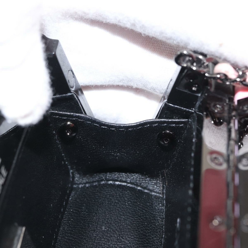 【日本直送】香奈兒鏈晚餐包單肩包 透明黑色粉紅色 CC Auth bs31743SM-20