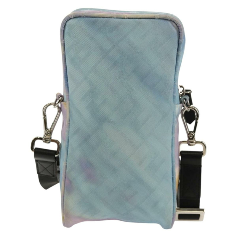 【日本直送】FENDI Zucca帆布單肩包 藍色銀色 Auth bs32097V-1