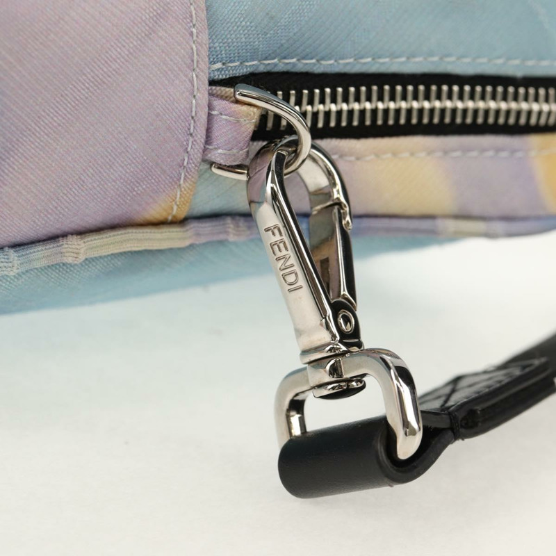 【日本直送】FENDI Zucca帆布單肩包 藍色銀色 Auth bs32097V-7