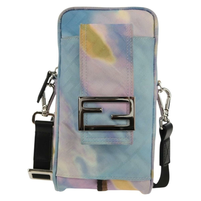 【日本直送】FENDI Zucca帆布單肩包 藍色銀色 Auth bs32097V-12