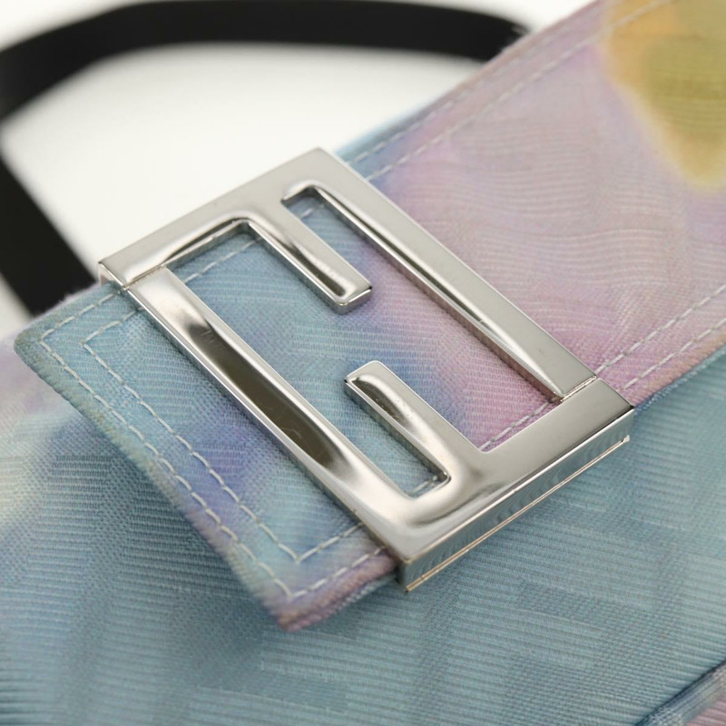【日本直送】FENDI Zucca帆布單肩包 藍色銀色 Auth bs32097V-19