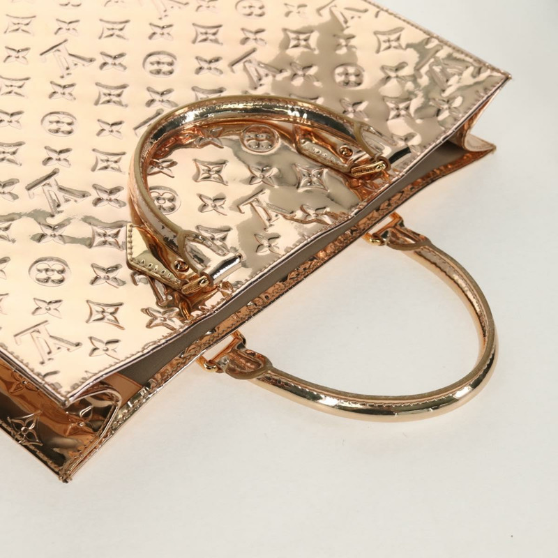 【日本直送】路易威登 Monogram Miroir Sac Plat 手提包 Gold Dore M40268 LV 正品 gh1625SAV-5