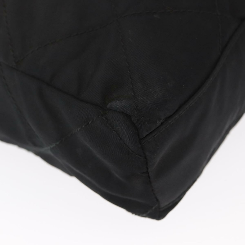 【日本直送】PRADA 尼龍黑色金色鏈條單肩包 Auth bs32069-8