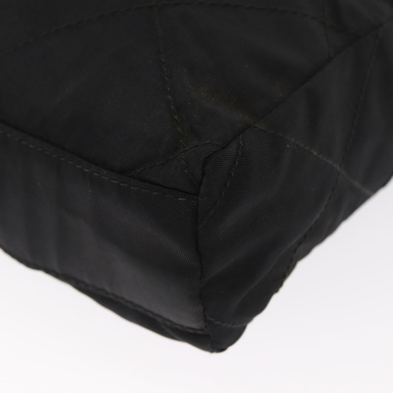 【日本直送】PRADA 尼龍黑色金色鏈條單肩包 Auth bs32069-13