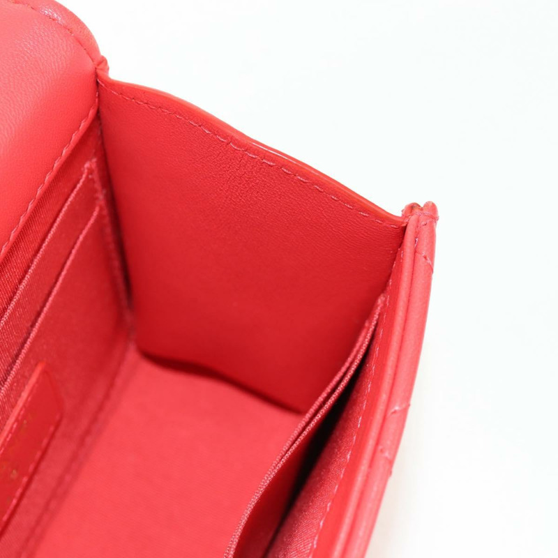 【日本直送】香奈兒 (CHANEL) 絎縫鏈條單肩包，羊皮材質，紅色，金色雙C標誌，正品編號 158913SAM-23