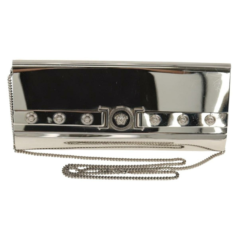 【日本直送】范思哲美杜莎鏈單肩包，金屬銀色，正品編號 157963V-12