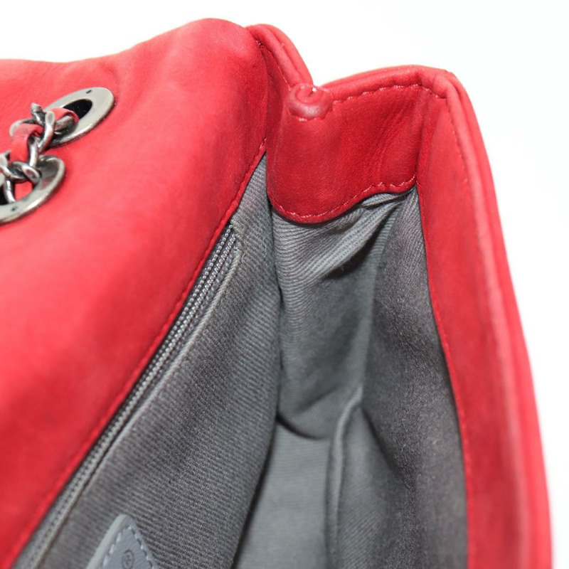 【日本直送】香奈兒 (CHANEL) Matelasse 鏈條肩背包，紅色皮革，CC 標誌，貨號 158008V-23