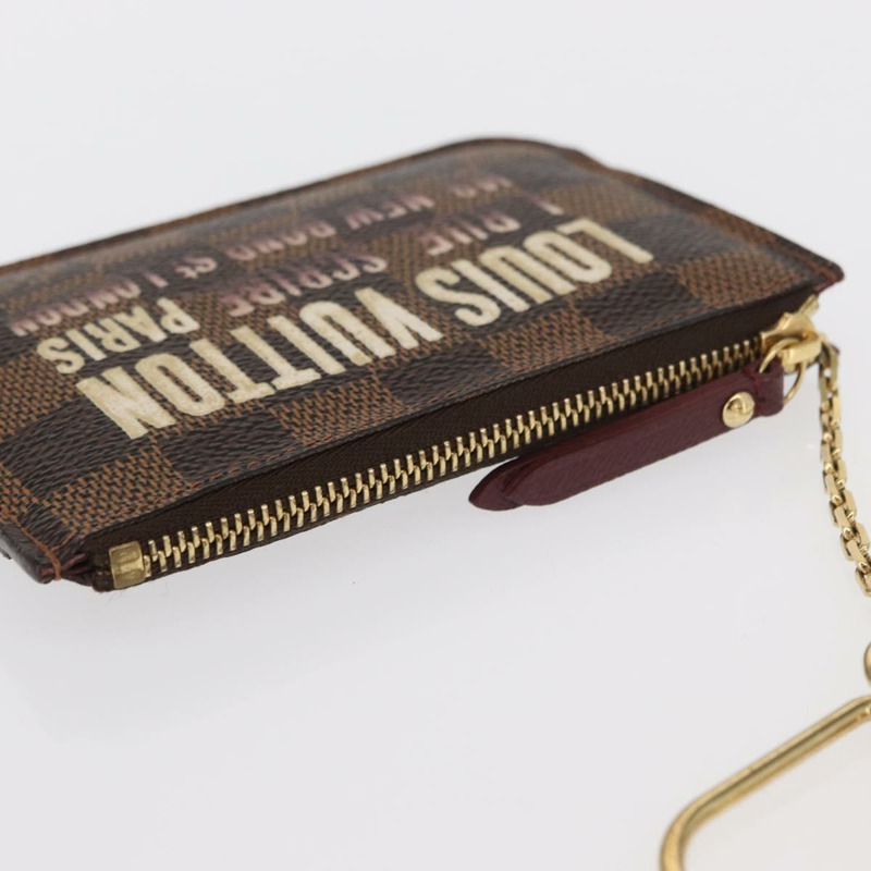 【日本直送】路易威登 Damier Ebene Pochette Cles 近乎完好零錢包 N63094 LV 正品 157924V-5