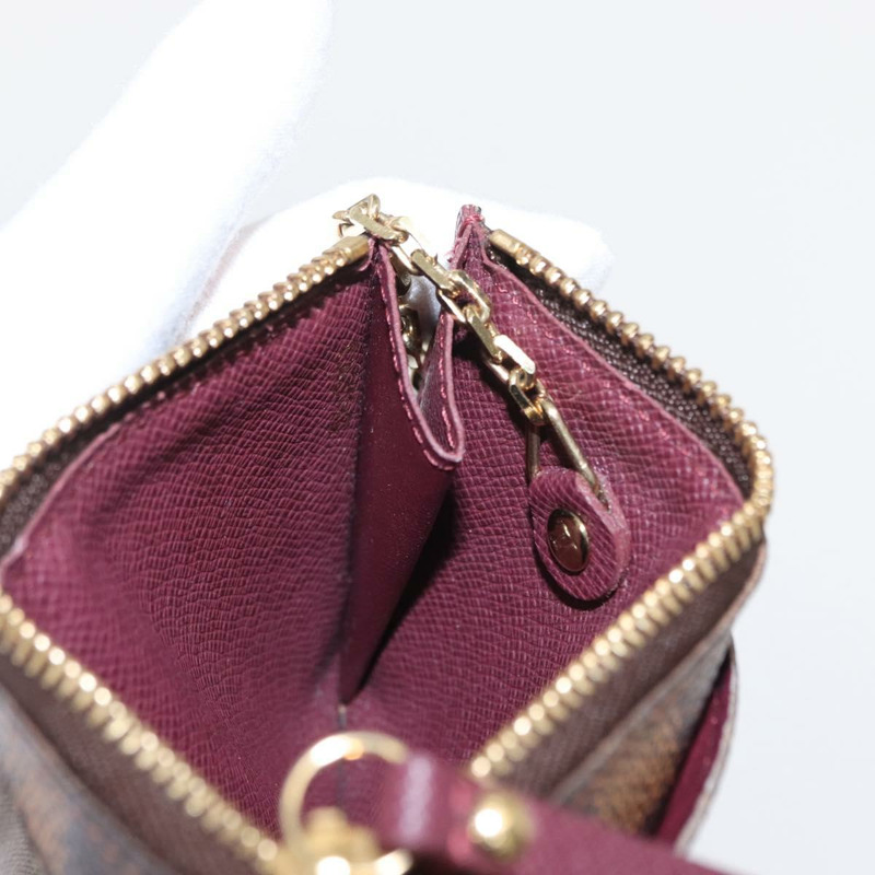 【日本直送】路易威登 Damier Ebene Pochette Cles 近乎完好零錢包 N63094 LV 正品 157924V-17
