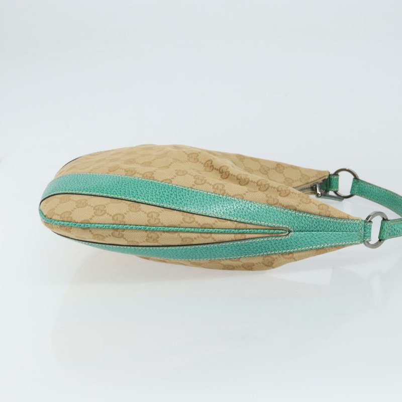 【日本直送】GUCCI GG帆布肩背包 米色 銀色 124357 正品 160861-2